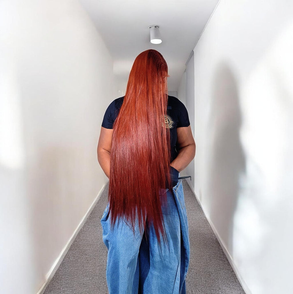 40inch Vietnamese Bone Straight Wig with 5×5 closure.